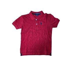 U.S. Polo Assn. Red Short-Sleeve Polo Shirt XS (4-5) Youth 100% Cotton